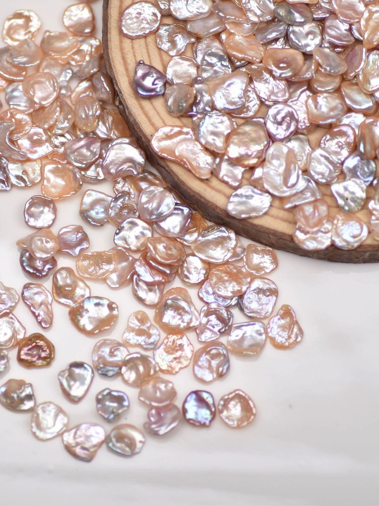A45.【no shell opening】 Colourful Floral pearl