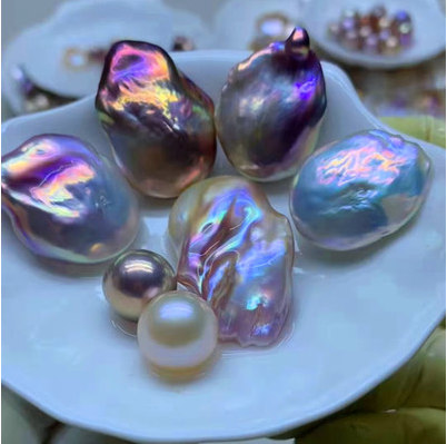 A04.【Live】 UFO Fresh water Pearls Oyster Large and rare, limited availability