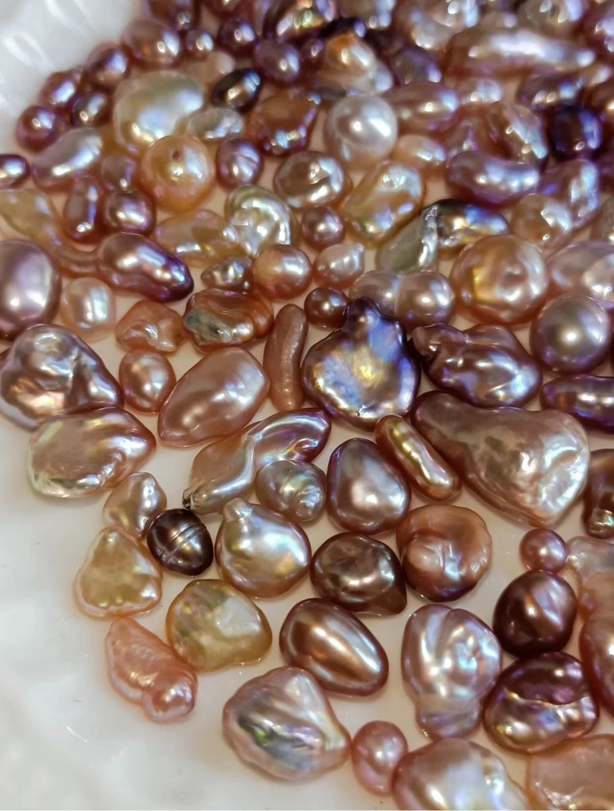 A45.【no shell opening】 Colourful Floral pearl