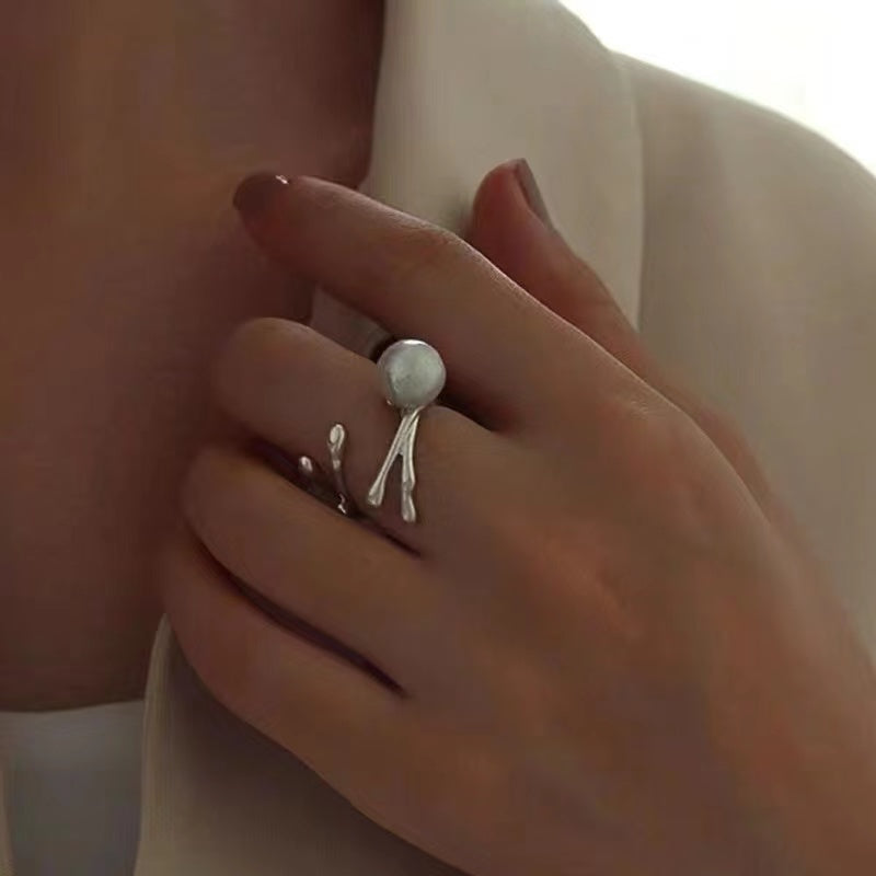 061.Customized/DIY/Sterling Silver and Silver Gold Plated Ring Accessories/pearl not included