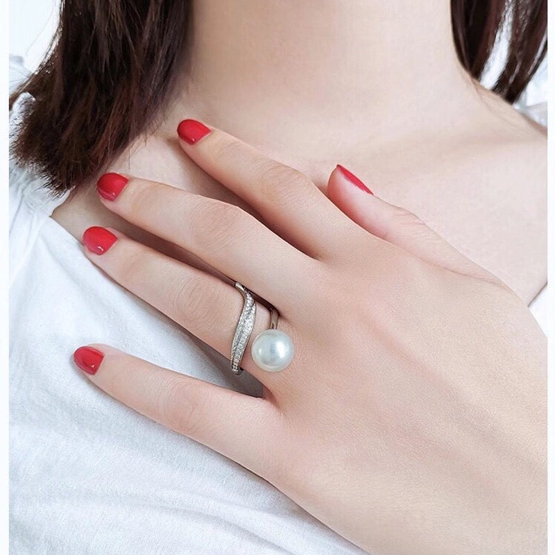 061.Customized/DIY/Sterling Silver and Silver Gold Plated Ring Accessories/pearl not included