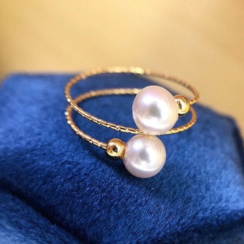 061.Customized/DIY/Sterling Silver and Silver Gold Plated Ring Accessories/pearl not included