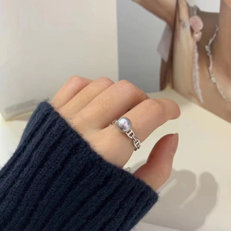 061.Customized/DIY/Sterling Silver and Silver Gold Plated Ring Accessories/pearl not included