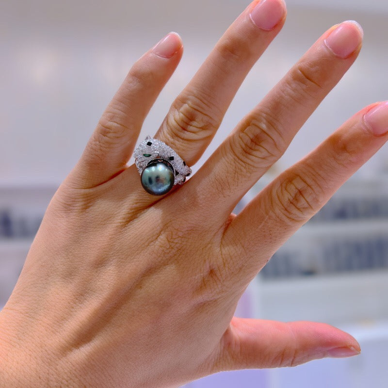 061.Customized/DIY/Sterling Silver and Silver Gold Plated Ring Accessories/pearl not included