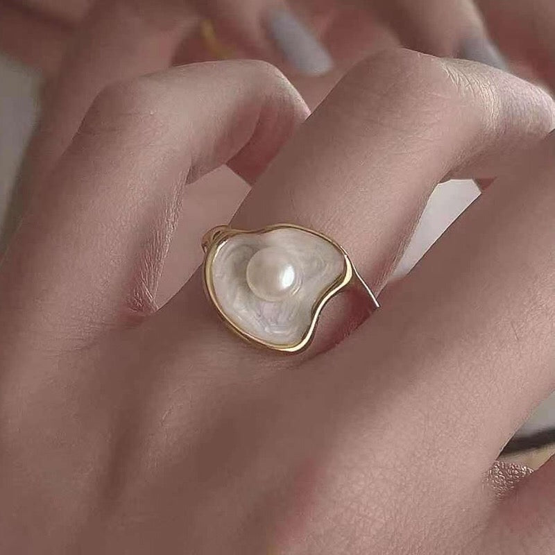 061.Customized/DIY/Sterling Silver and Silver Gold Plated Ring Accessories/pearl not included