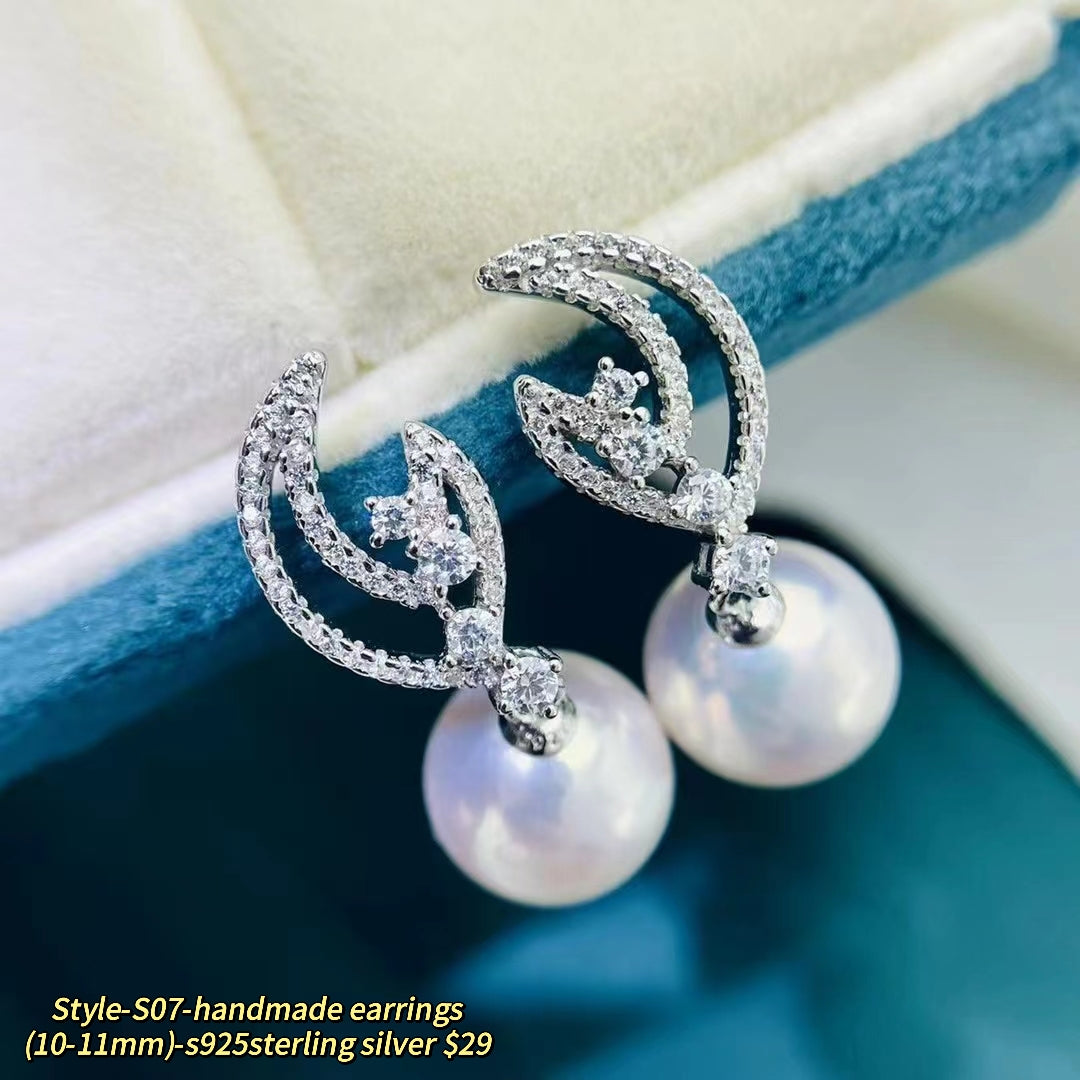 A55.【Customized】Jewelry customized accessories S925 silver-Does not include pearls-No delivery for single shot!